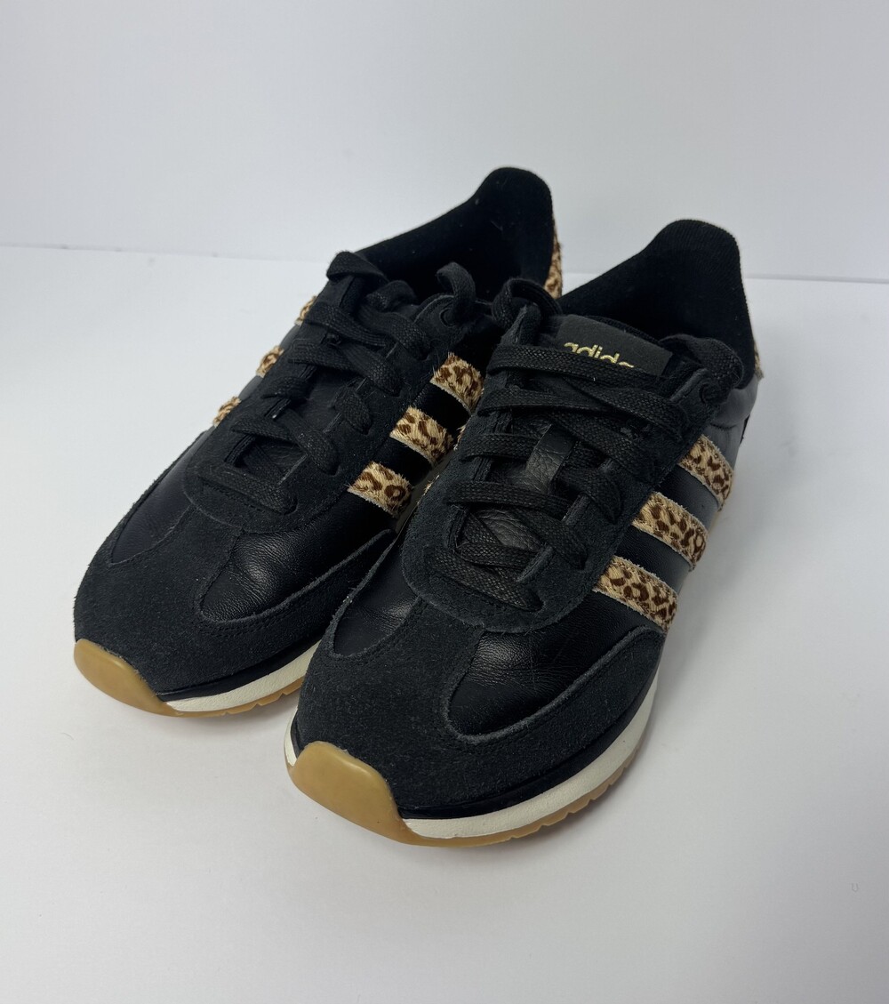Adidas Run 70's 2.0 Black Leopard Print Sneakers Women's size 7.5